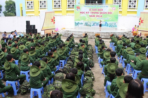 Học kỳ trong quân đội 2016 có sự tham gia của 214 chiến sỹ nhí